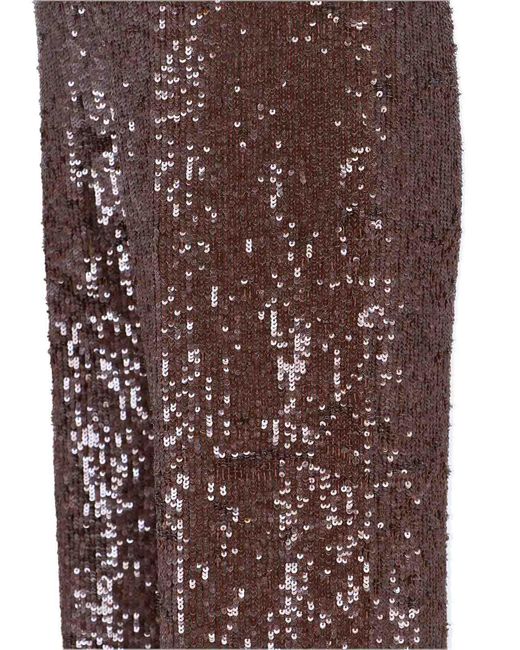 P.A.R.O.S.H. Brown Sequined Trousers