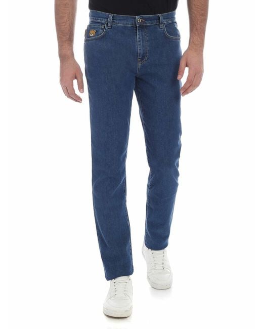 Moschino Blue Teddy Bear Jeans for men