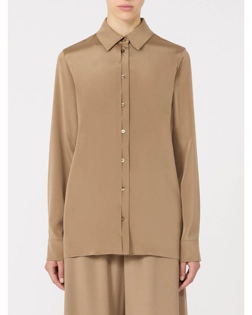 Max Mara Natural Stretch Silk Cady Shirt