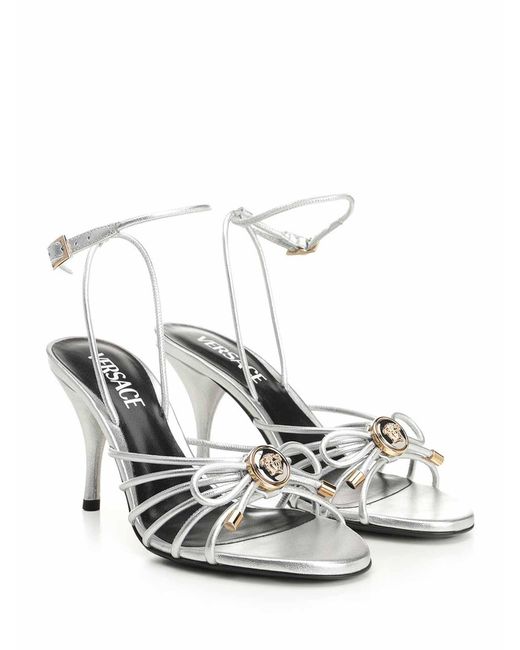 Versace White Leather Sandal