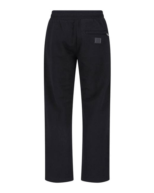 Dolce & Gabbana Blue Straight Track Pants for men