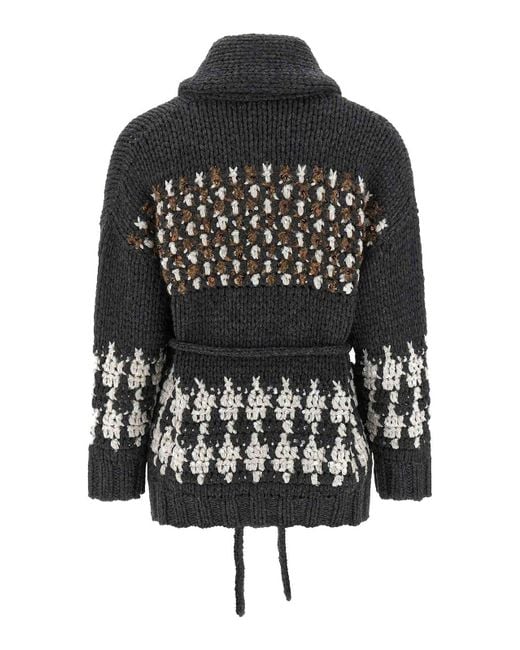 Brunello Cucinelli Black Knit Cardigan