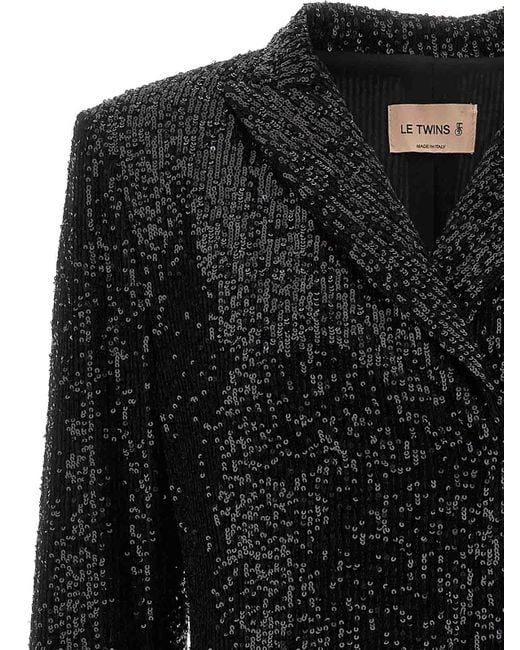 Le twins Black Como Double-Breasted Blazer