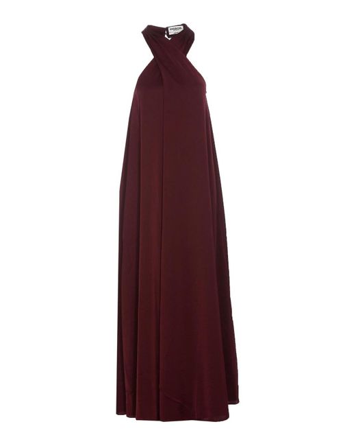 Dolce & Gabbana Purple Polka Dot Print Bustier Midi Dress