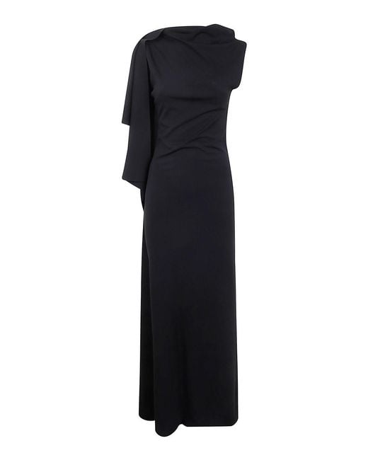 Sportmax Black Long Asymetrical Dress