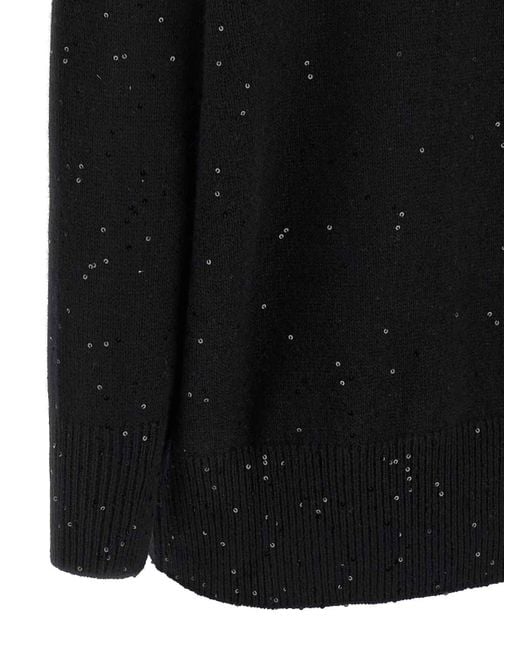 Brunello Cucinelli Black Sequin Sweater