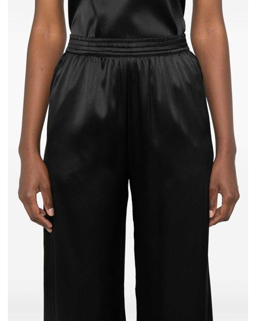 Ermanno Scervino Black Satin Trousers