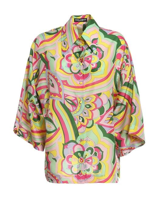 Dolce & Gabbana Multicolor Reinassance Chemisier