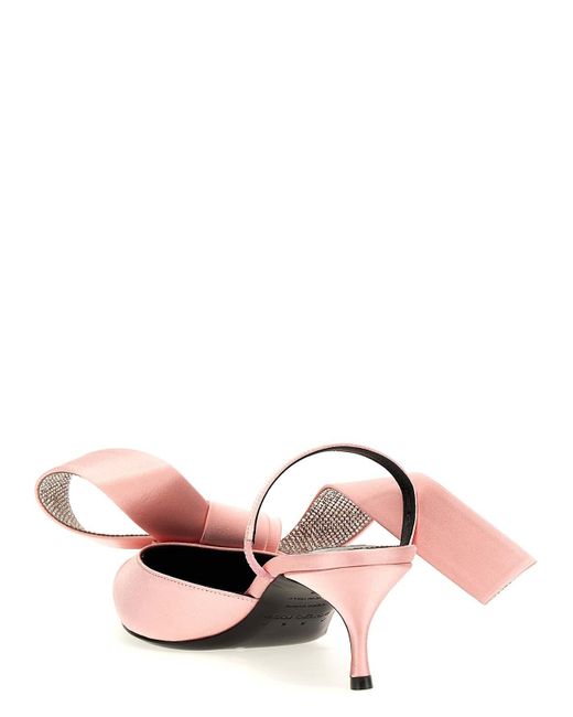 Sergio Rossi Pink Leather Mules