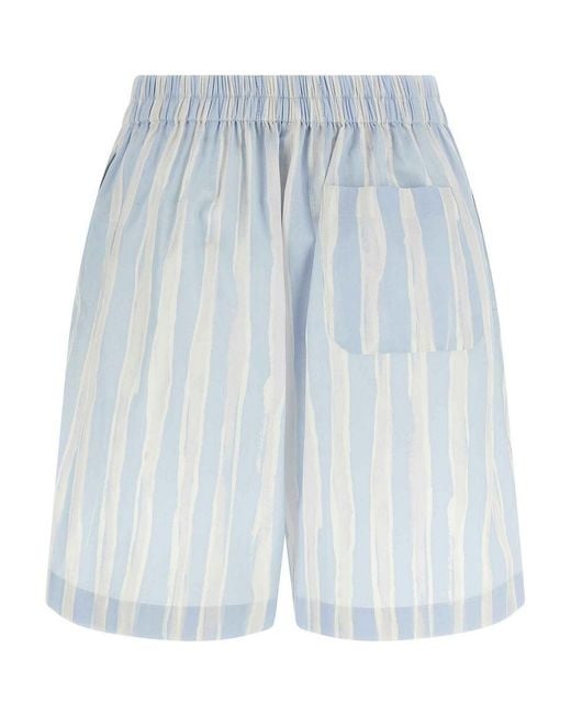 Jacquemus Blue Linen Bermuda Shorts for men