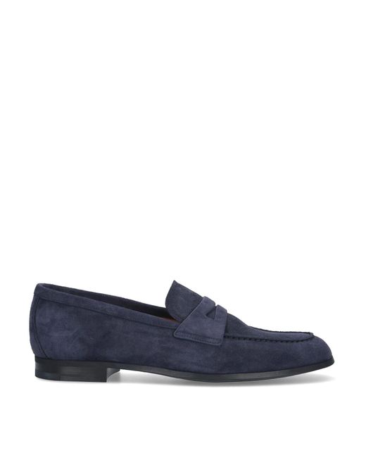 Church's Blue Suede Moccasins for men