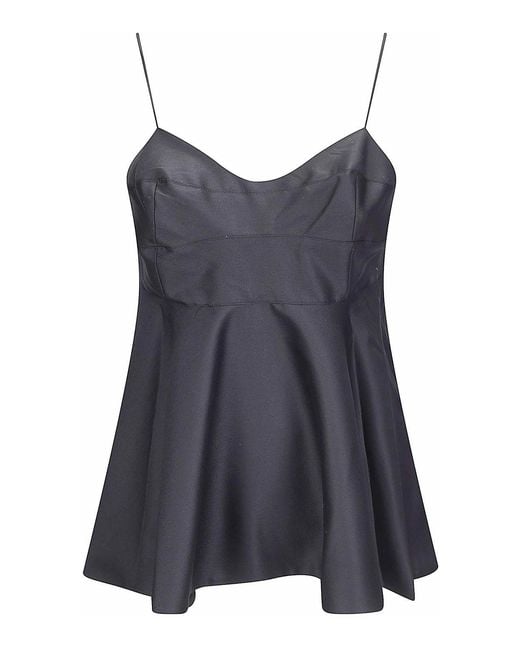 Rohe Blue Bustier Peplum Top