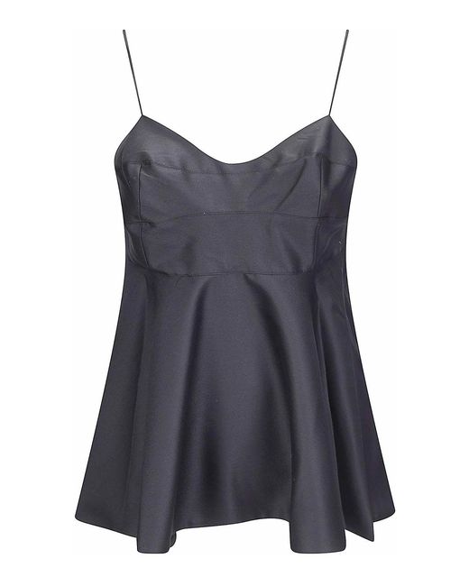 Rohe Blue Bustier Peplum Top