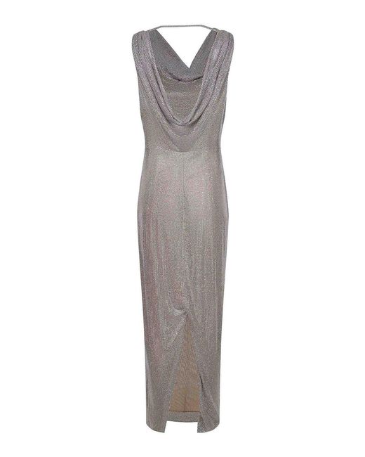 GIUSEPPE DI MORABITO Gray Dress By Made Of Polyammide