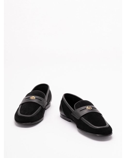 Dolce & Gabbana Black Suede Loafers for men