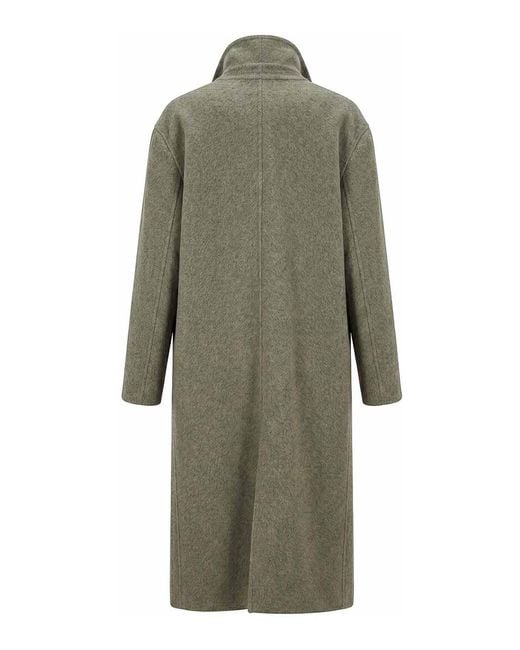 Alberta Ferretti Natural Wool Coat