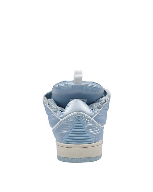 Lanvin Blue Light Nylon Curb Sneakers