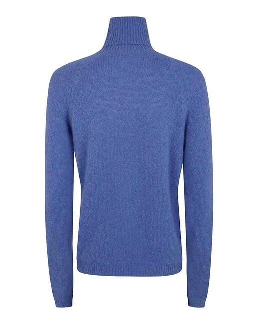 Base London Blue Turtle Neck Sweater