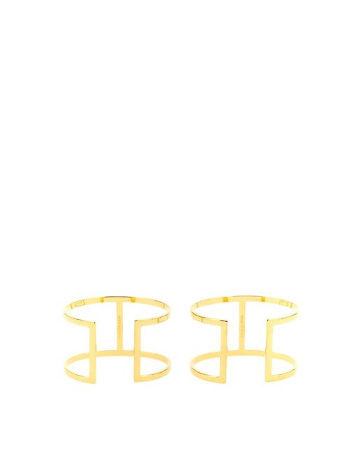 Elisabetta Franchi Metallic Logo Bracelet Set
