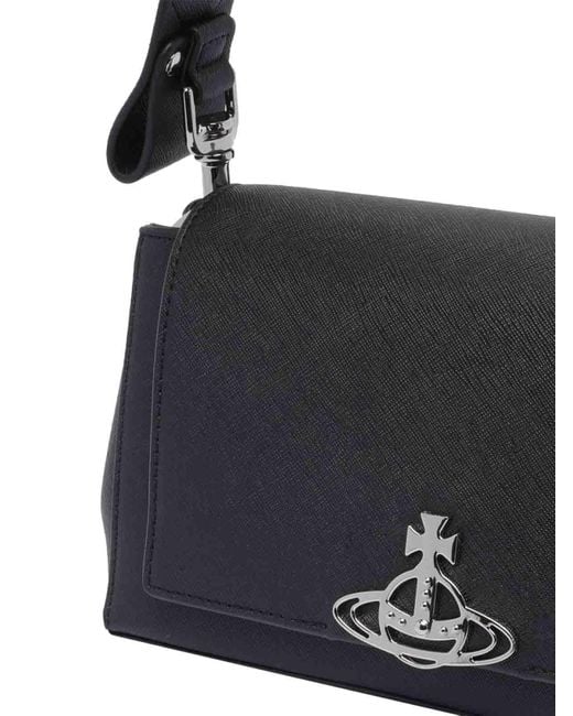 Vivienne Westwood Black Medium Hazel Shoulder Bag