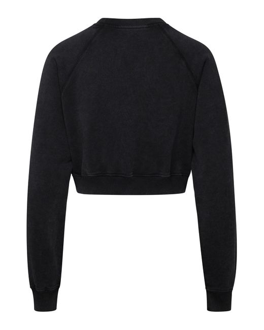 Casablancabrand Gray Cotton Sweatshirt in Black | Lyst