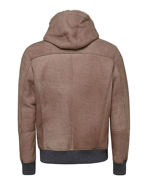 Barba Napoli Brown Leather Jacket for men