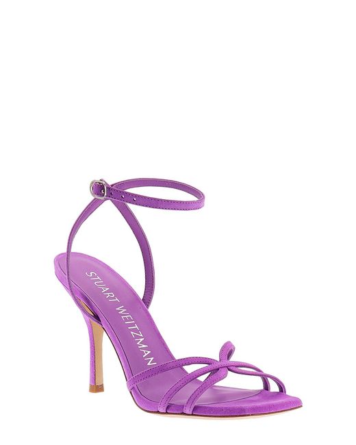 Stuart Weitzman Pink Suede Sandals