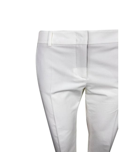 Eleventy White Trousers 98Co 2Ea