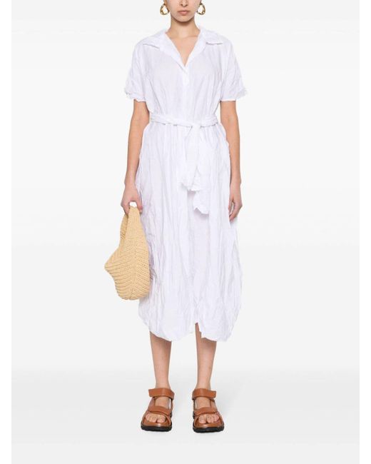 Daniela Gregis White Cotton Short Dress
