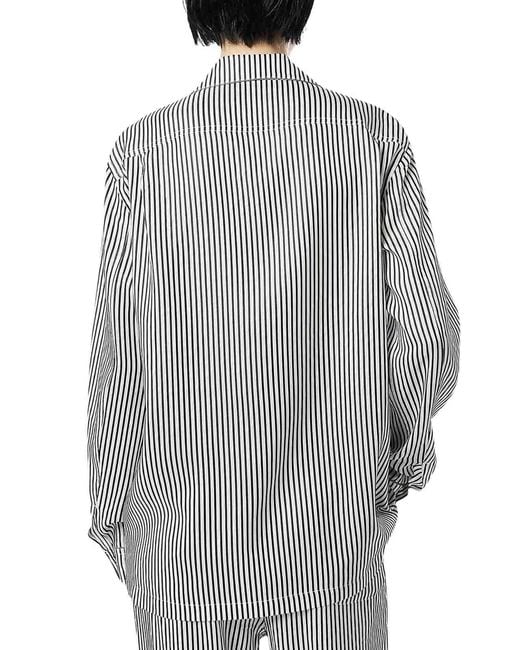 Tom Ford Gray Striped Silk Shirt