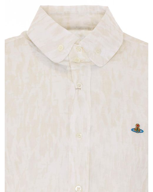 Vivienne Westwood White Stained 2 Button Krallshirt for men