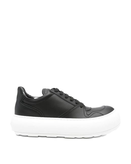 Moschino Black Leather Platform Sneakers for men