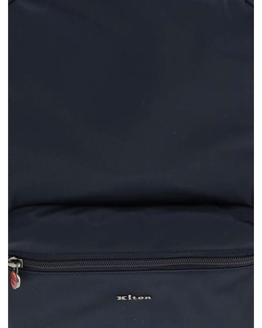 Kiton Blue Backpack for men