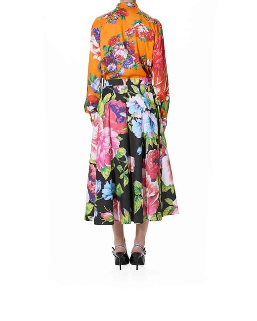 Moschino White Roses Gonna