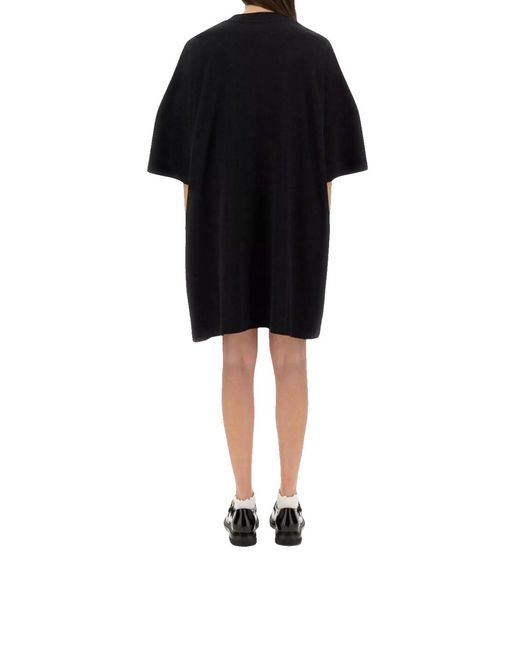 Moschino Black T-Shirt Dress Orsetto Pins
