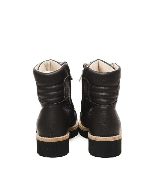Eleventy Black Leather Boots for men