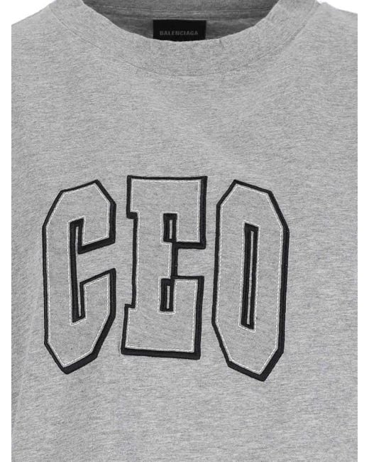 Balenciaga Gray T-Shirts And Polos