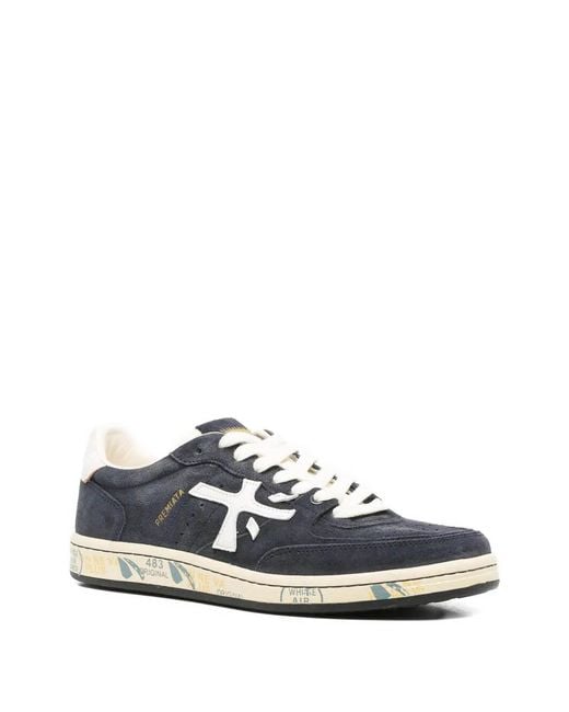 Premiata White Sneakers Bskt Clay 7708 for men