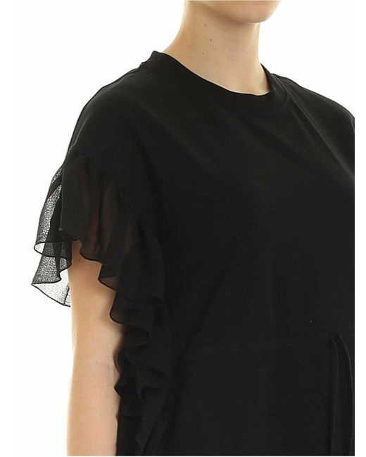 See By Chloé Black Ruffled Dress