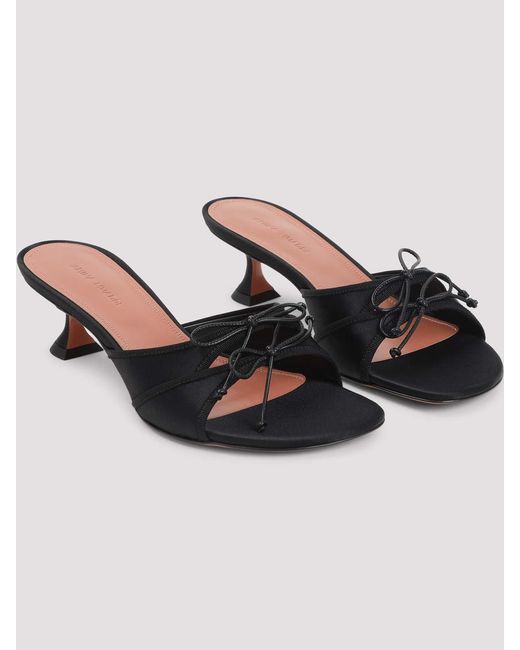 AMINA MUADDI Black Eleonora 45 Slippers