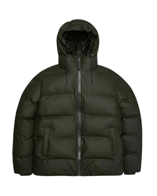 Rains Green Alta Puffer Jacket