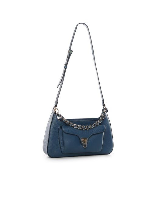 Coccinelle Blue Beat Generation Medium Leather Bag