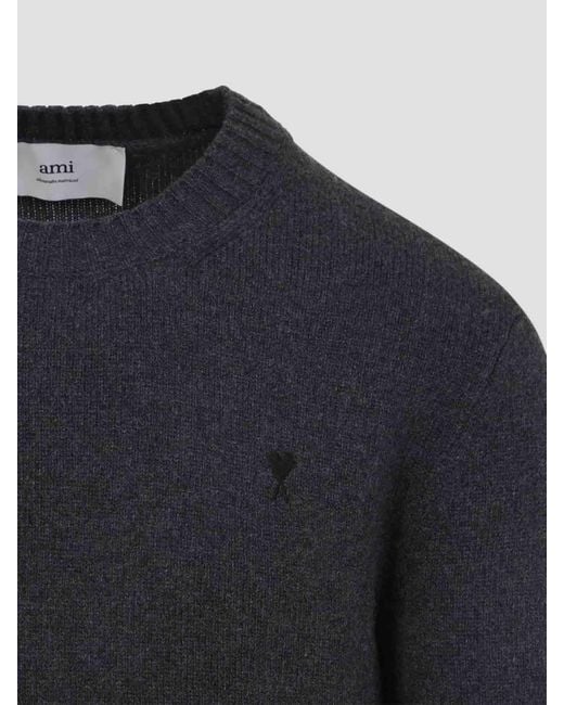 AMI Blue Adc Sweater for men