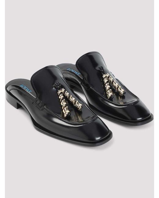Loewe Black Edge Loafer Mule
