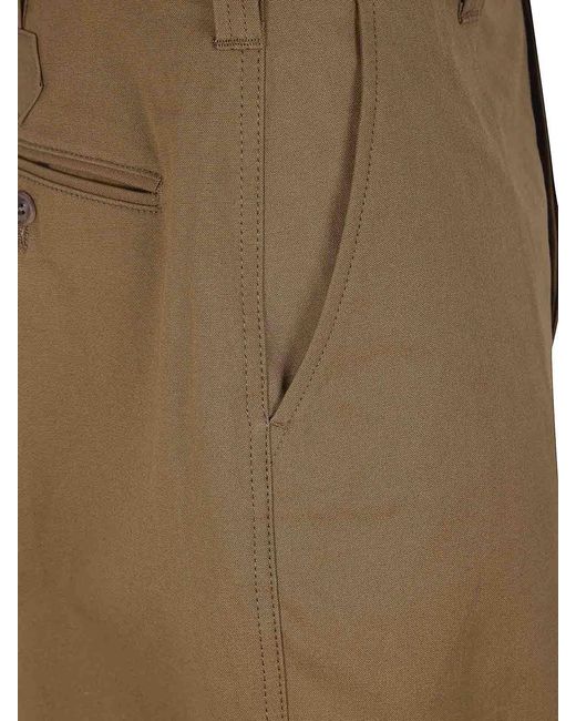 Comme Des Garcons Hommes Plus Brown Cotton Wide Straight Leg Trousers for men