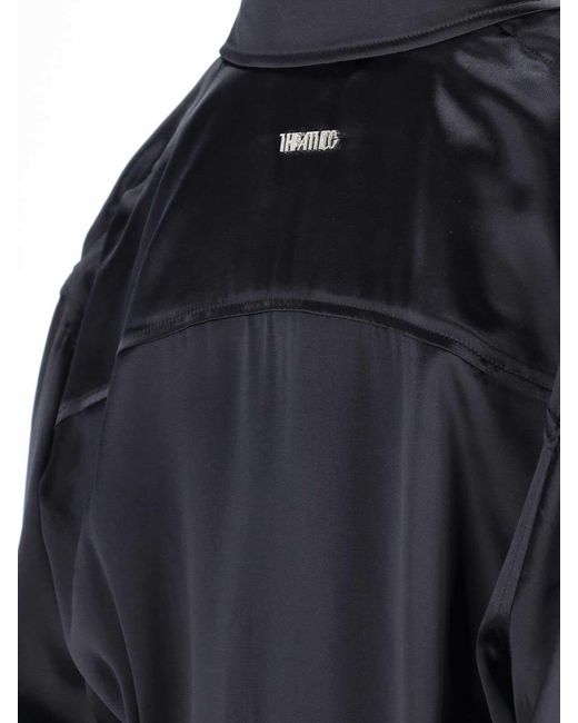The Attico Black Mini Shirt Dress