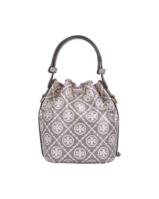 Tory Burch Gray Bucket Bag