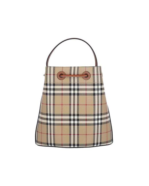 Burberry White Small Bucket Bag