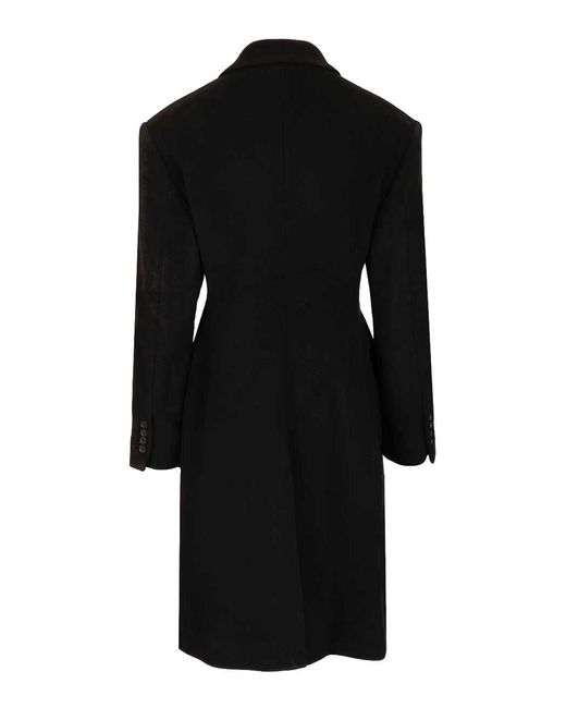 Filippa K Black Harper Double-Breasted Coat