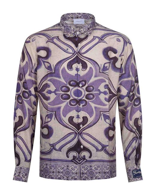 FAMILY FIRST Blue Shirt for men